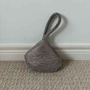 ever new rhinestone beaded evening bag